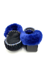 Load image into Gallery viewer, Black & Blue Moccasins