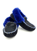 Load image into Gallery viewer, Black & Blue Moccasins