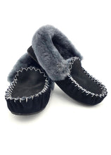 Load image into Gallery viewer, Black & Charcoal Moccasins