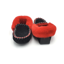 Load image into Gallery viewer, Black & Red Moccasins