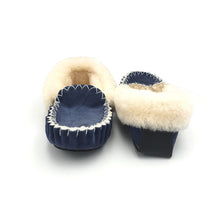 Load image into Gallery viewer, Navy Blue & White Moccasins