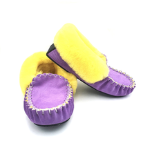 Load image into Gallery viewer, Purple & Yellow Moccasins