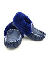 Load image into Gallery viewer, Navy Blue Moccasins