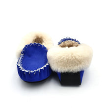 Load image into Gallery viewer, Ocean Blue & White Moccasins
