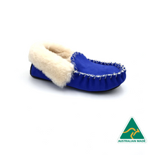 Load image into Gallery viewer, Ocean Blue & White Moccasins