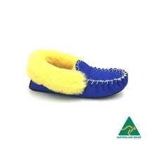 Load image into Gallery viewer, Ocean Blue & Yellow Moccasins
