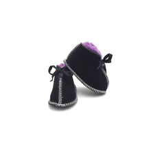 Load image into Gallery viewer, Black &amp; Purple Booties
