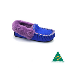 Load image into Gallery viewer, Ocean Blue &amp; Purple Moccasins
